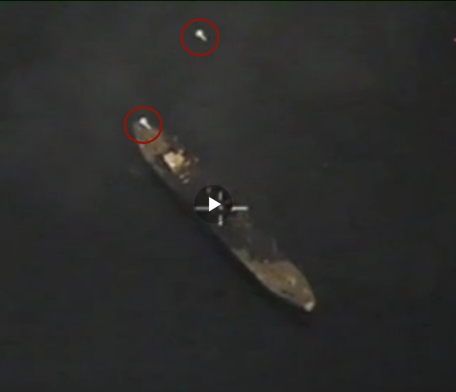 Как выглядит корабль после попадания ракет Х-35У