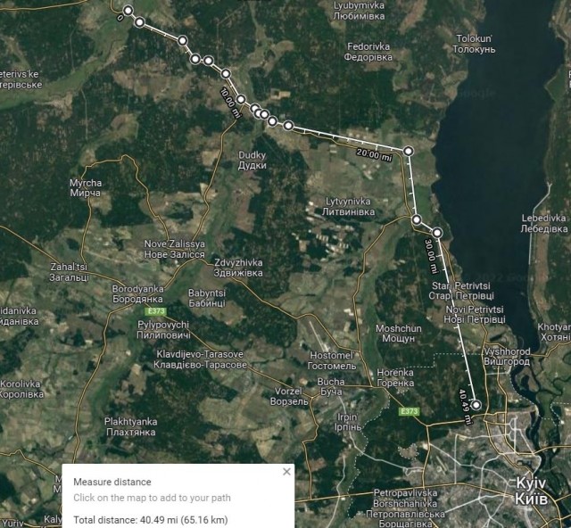 К Киеву направляется  колонна ВС РФ длинной 63 км!