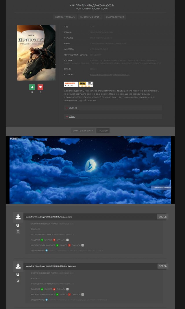 Фильм «Как приручить дракона» вышел в сети — невероятная адаптация мультика получила 97% (!) на RT