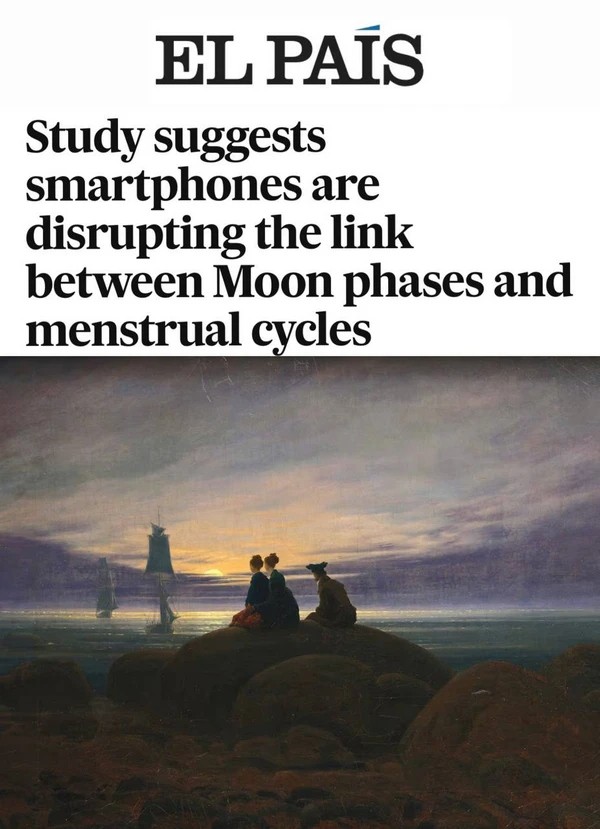Смартфоны нарушили связь между фазами Луны и менструальным циклом