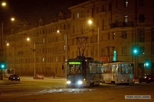Первая снежная ночь в Минске