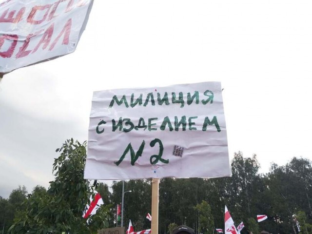 Протесты в Минске с элементами Монстрации