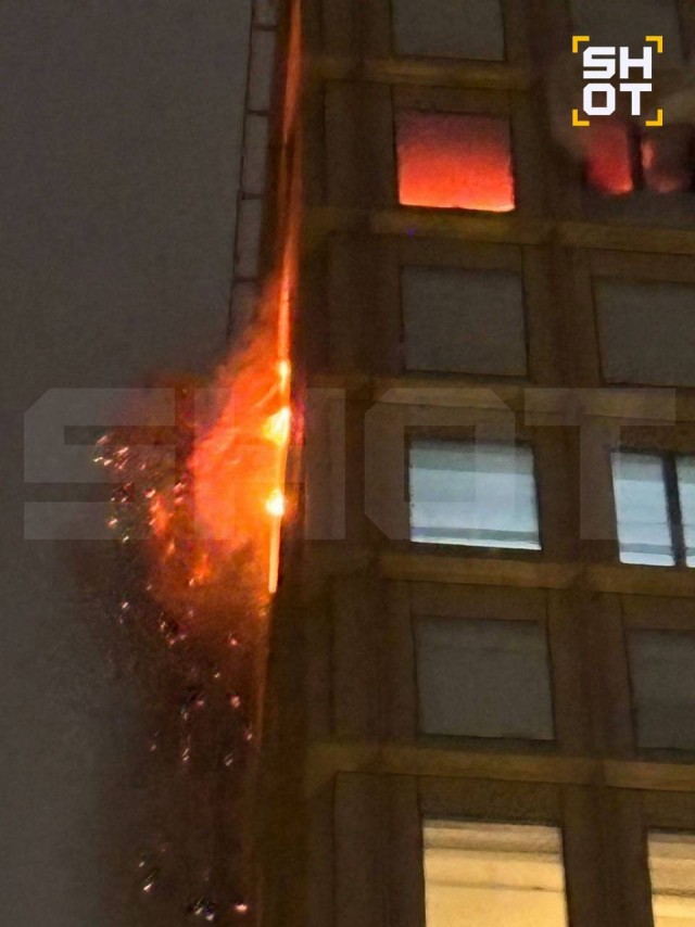 Сильный пожар в элитном ЖК «Lucky» в центре Москвы