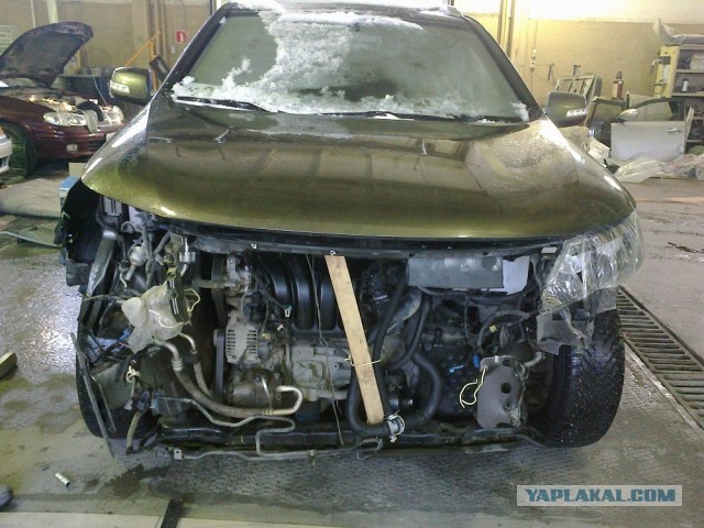 Кузовной ремонт. Соренто, ремонт разбитого лица