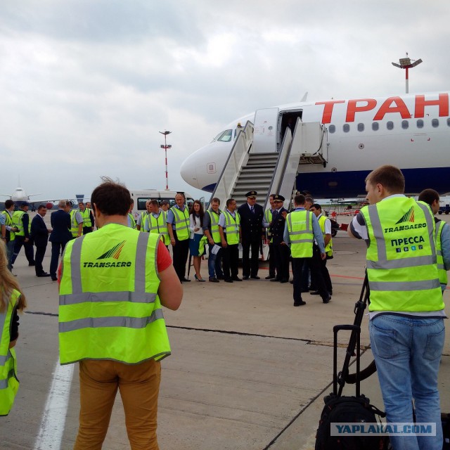 Прилет новенького Airbus 321 во Внуково