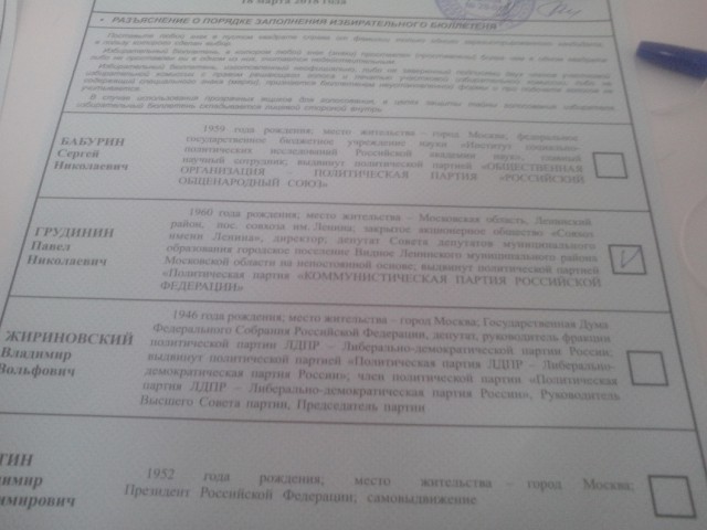 опрос. как Вы проголосовали на выборах ?