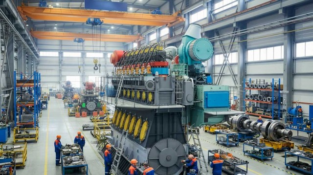 ОСК разрабатывает первый полностью отечественный малооборотный судовой двигатель