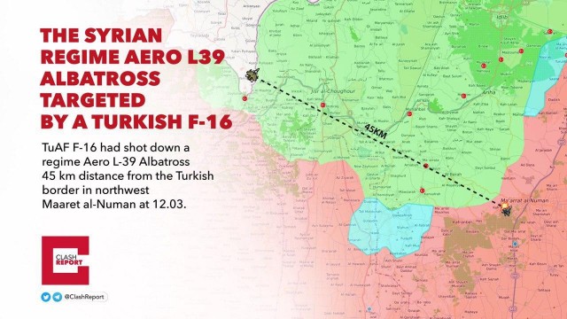 Турция сбила сирийский военный самолет в Идлибе