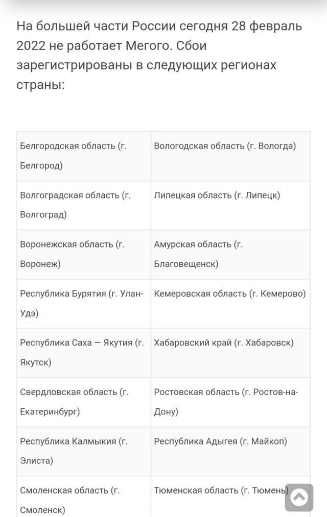 Мегого заблочили