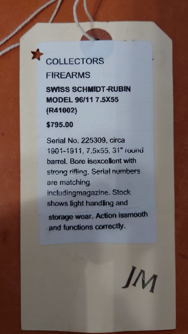 Винтовка Schmidt-Rubin 96/11