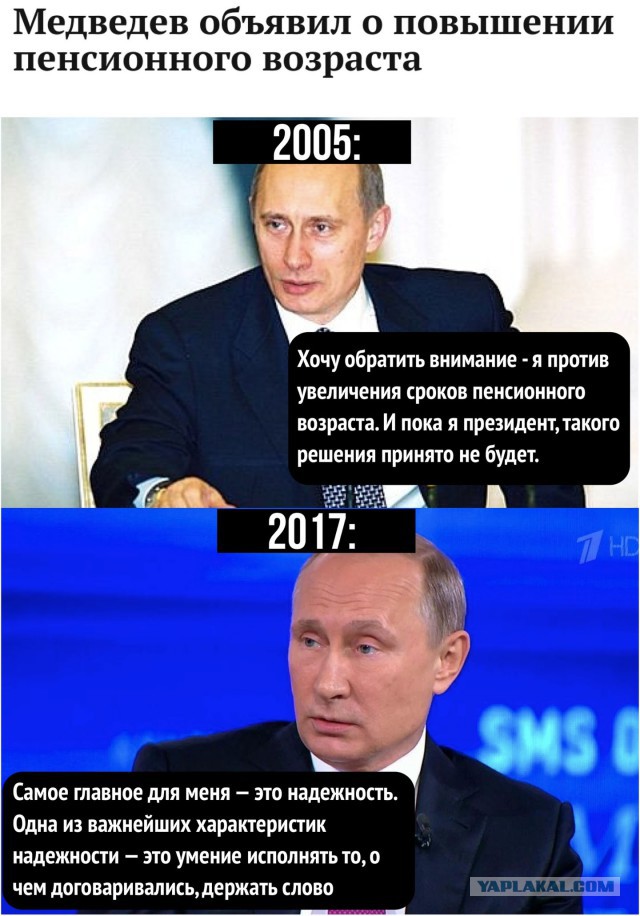 Медведев раскрыл параметры пенсионной реформы - пенсионный возраст вырастет для мужчин до 65 лет, для женщин до 63 лет