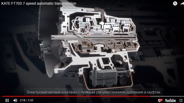 Коробки передач российской компании «Кате», устанавливаемые на автомобили AURUS