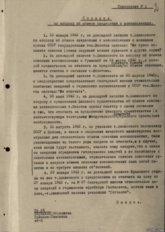 Рассказ бывшего военнопленного.