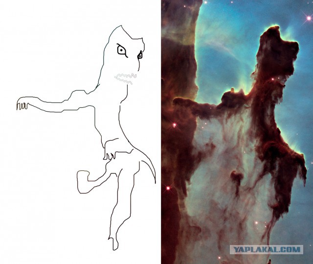 Хаббл сфотографировал "Столпы творения"