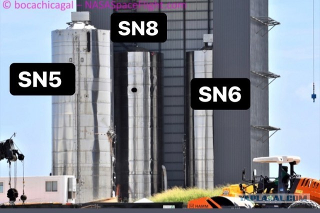 Прототип Starship SN8 приобретает более–менее законченный вид
