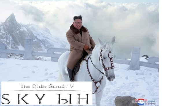 Ким Чен Ын поднялся на белом коне на Пэктусан