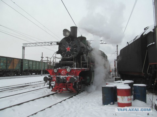 Эшелон с Т-34-85 в Чите