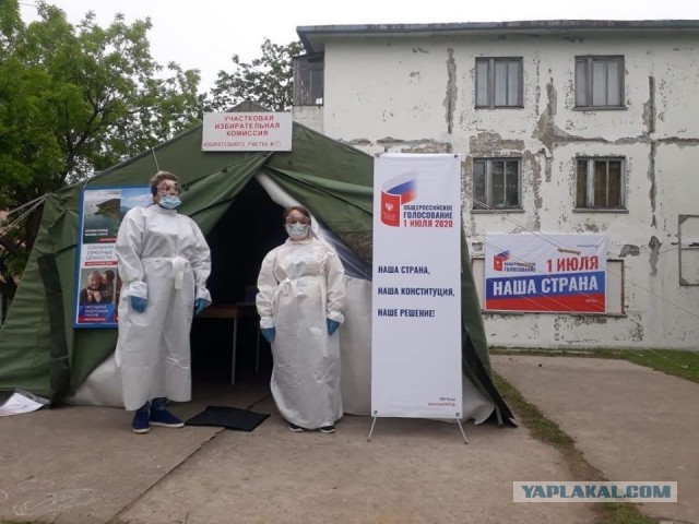 В одном из районов Владивостока голосование проводят в багажнике машины.