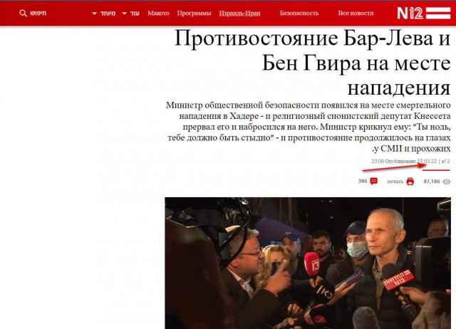 Наезд на главу Моссада министром нацбезопасности Израиля