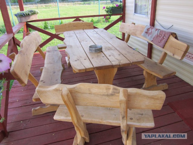 Изготовление садовой мебели из кедра
