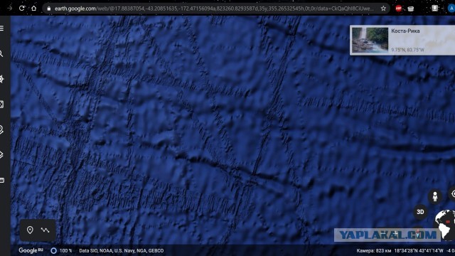 Археолог с помощью Google Earth обнаружил аномалию на дне Тихого океана