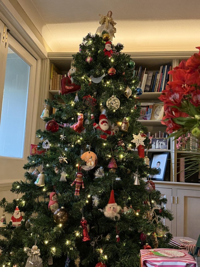 В этой ёлке прячется рыжий кот. Попробуйте найти его