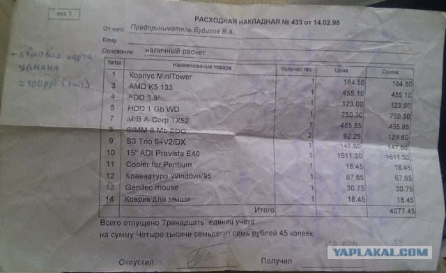 Совет для покупателя ПК в 1995 году