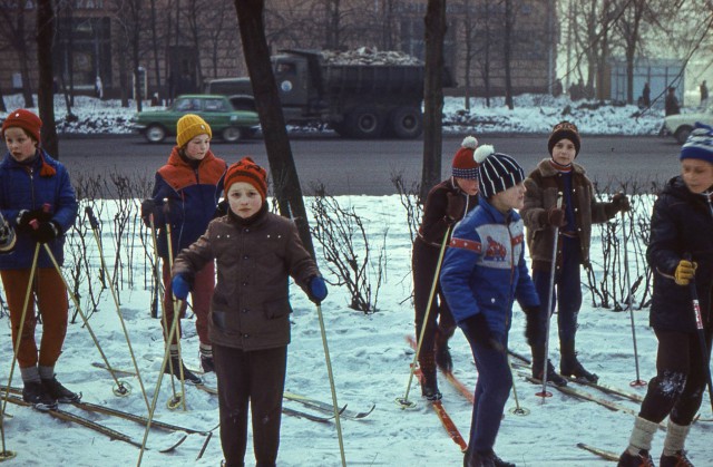 Когда айфонов не было, а снег был, Москва.