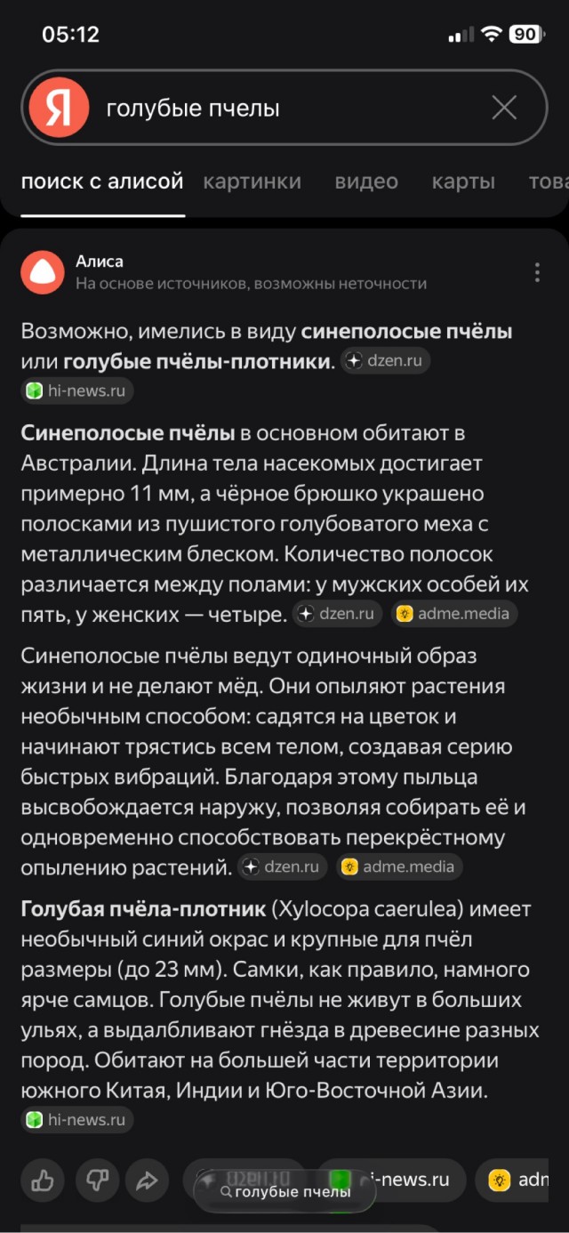 Оказывается бывают голубые пчёлы