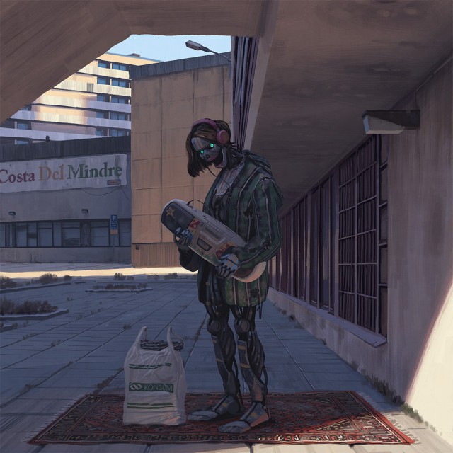 Альтернативное развитие мира от Саймона Сталенхага (Simon Stalenhag)
