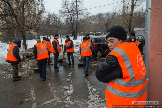 Собянин встретился с русскими дворниками в Москве