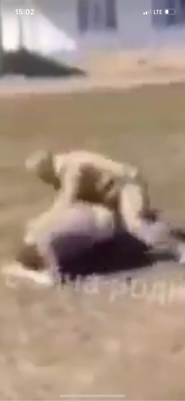 Мутое видео, на котором непонятно кто бьет подростка