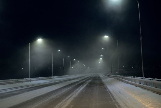 Полярная ночь в Мурманске