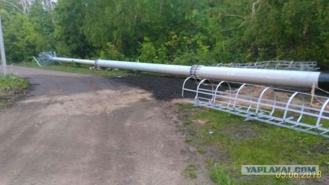 Как я опростоволосился или падение при монтаже под Уфой вышки МТС