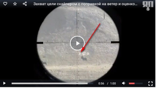 Захват цели снайпером с поправкой на ветер и оценкой расстояния