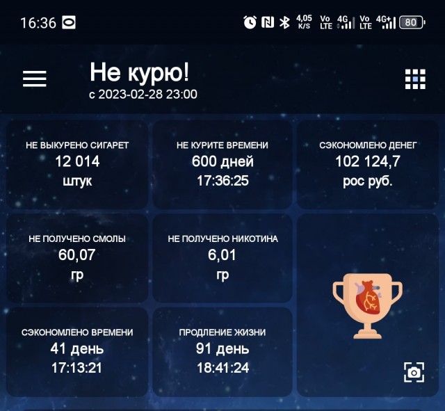 Вот столько не курю! И не говорите,  про нефиг считать