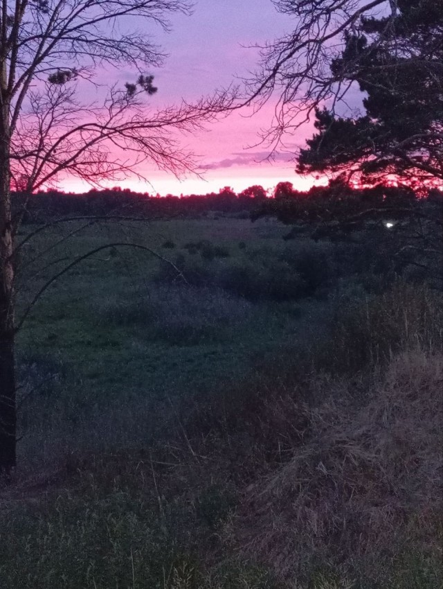 Красивый закат в Иркутской области