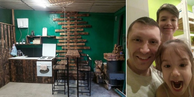 На ремонт ушло всего $300: белорус выкупил старый гараж и превратил его в «мужскую берлогу»