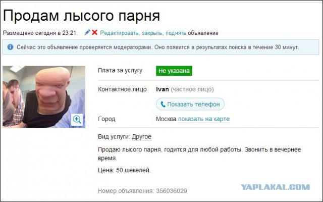 25 самых умопомрачительных объявлений с Авито