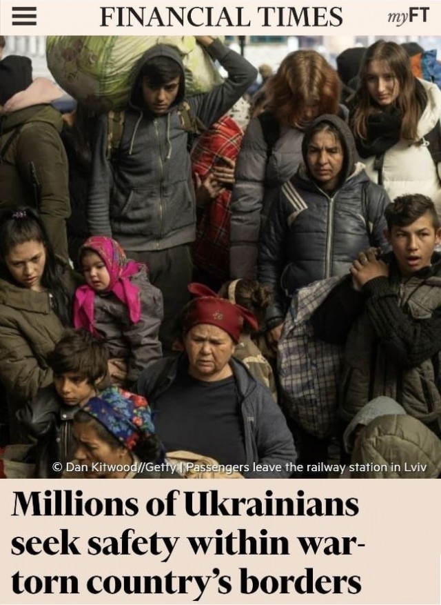 Вот так выглядят беженцы с Украины по мнению Financial Times