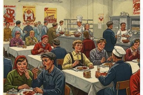 Столовая СССР. Что ели инженеры и начальники цехов в рабочий полдень