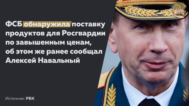 ФСБ заинтересовалась дорогими сардельками для Росгвардии раньше ФБК