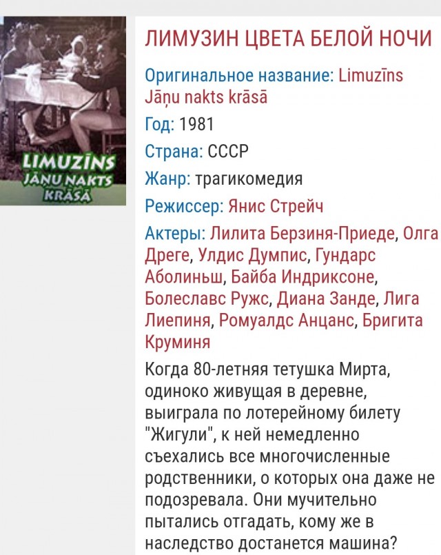 Советские фильмы 1981года.