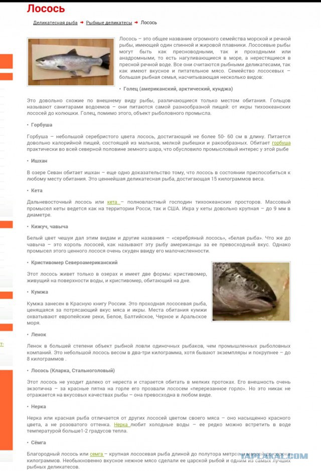 Хочу рыбу Лосось