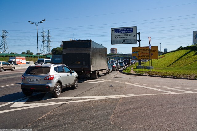 Город в осаде - ремонт на Ленинградском шоссе