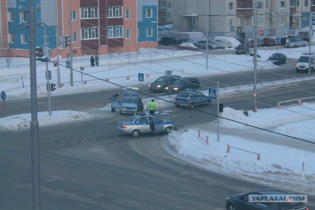 ДТП с двумя полицейскими машинами