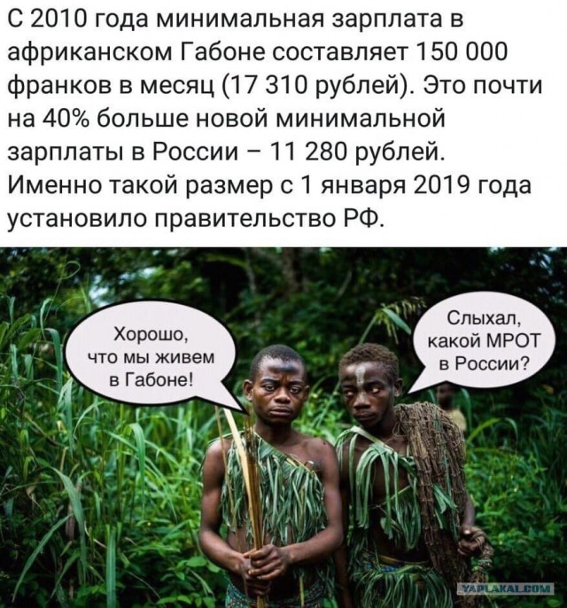 В каких странах МРОТ как в России? Наш уровень...