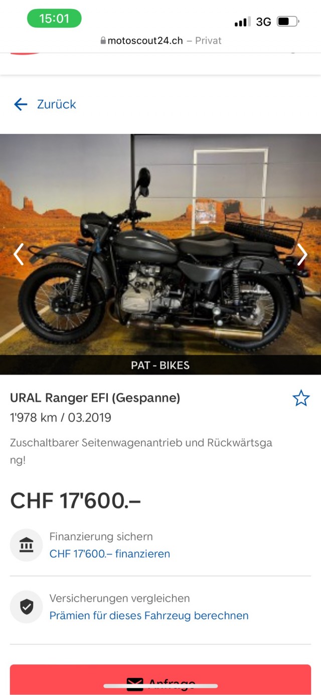 Новый мотоцикл "Урал" за 1850000 рублей!