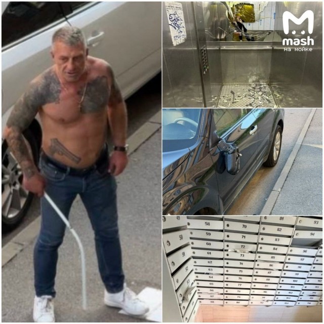 Матёрый донжуан с пистолетом на животе разнёс парадную и повредил три машины в Кудрово
