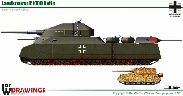 Немецкий «Сухопутный крейсер» Р-1000 Ratte (Крыса).